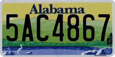 AL license plate 5AC4867