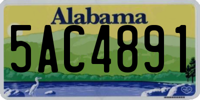 AL license plate 5AC4891