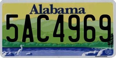 AL license plate 5AC4969