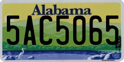 AL license plate 5AC5065
