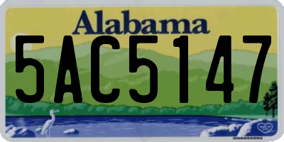 AL license plate 5AC5147