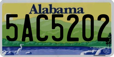 AL license plate 5AC5202