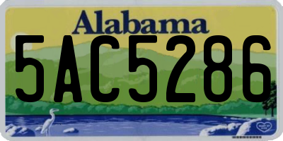 AL license plate 5AC5286