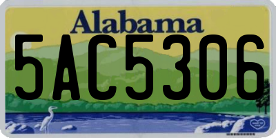 AL license plate 5AC5306
