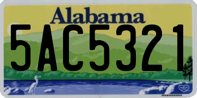 AL license plate 5AC5321