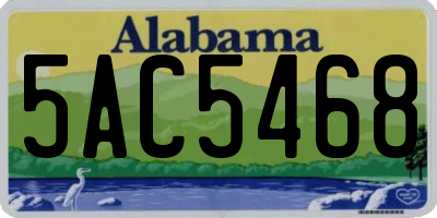 AL license plate 5AC5468