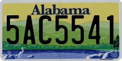 AL license plate 5AC5541