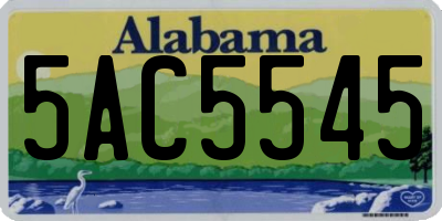 AL license plate 5AC5545