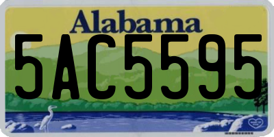 AL license plate 5AC5595