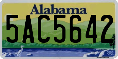 AL license plate 5AC5642