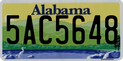 AL license plate 5AC5648