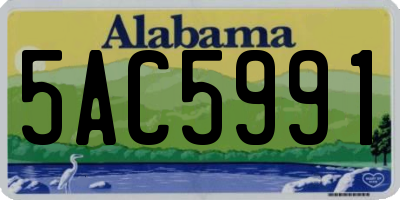 AL license plate 5AC5991