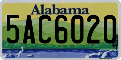 AL license plate 5AC6020