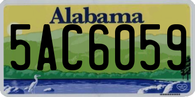 AL license plate 5AC6059