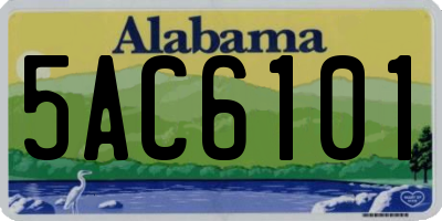 AL license plate 5AC6101