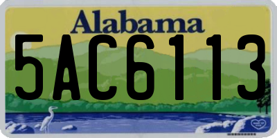 AL license plate 5AC6113