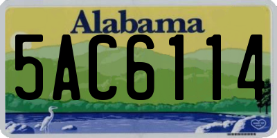 AL license plate 5AC6114
