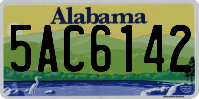AL license plate 5AC6142