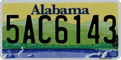 AL license plate 5AC6143