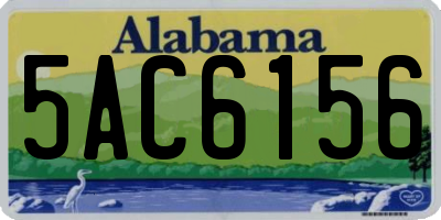 AL license plate 5AC6156