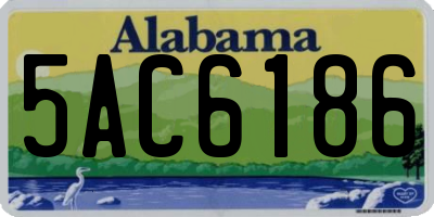 AL license plate 5AC6186