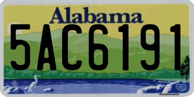 AL license plate 5AC6191