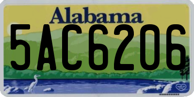 AL license plate 5AC6206