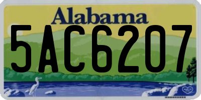 AL license plate 5AC6207