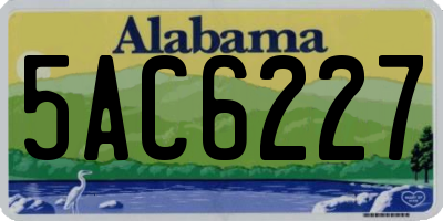 AL license plate 5AC6227