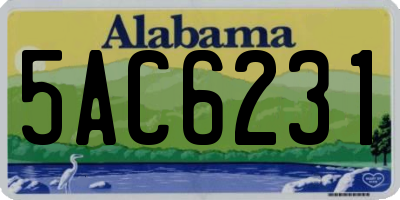 AL license plate 5AC6231