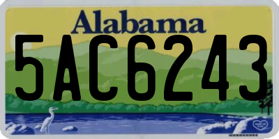AL license plate 5AC6243