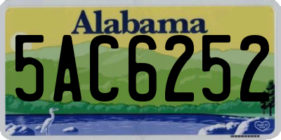 AL license plate 5AC6252