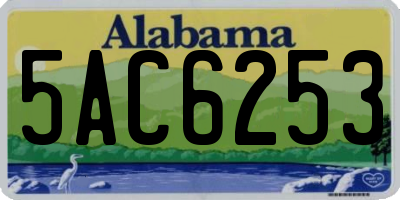 AL license plate 5AC6253