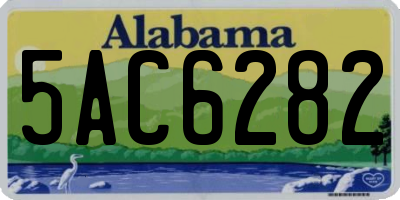 AL license plate 5AC6282