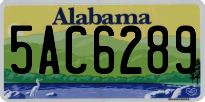 AL license plate 5AC6289