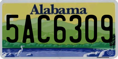 AL license plate 5AC6309