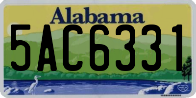AL license plate 5AC6331