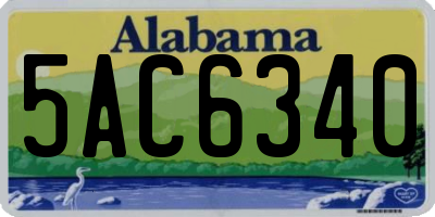 AL license plate 5AC6340