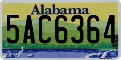 AL license plate 5AC6364