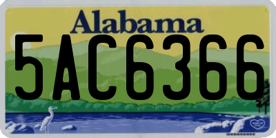 AL license plate 5AC6366