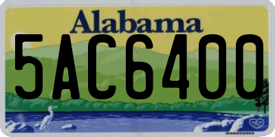 AL license plate 5AC6400