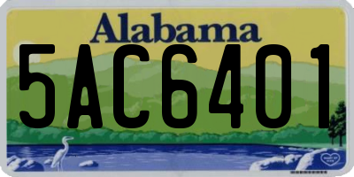 AL license plate 5AC6401