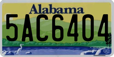 AL license plate 5AC6404