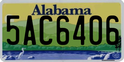 AL license plate 5AC6406