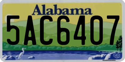 AL license plate 5AC6407