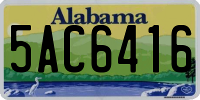 AL license plate 5AC6416