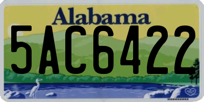 AL license plate 5AC6422