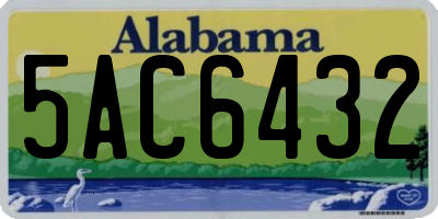 AL license plate 5AC6432