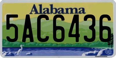 AL license plate 5AC6436