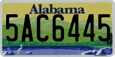 AL license plate 5AC6445